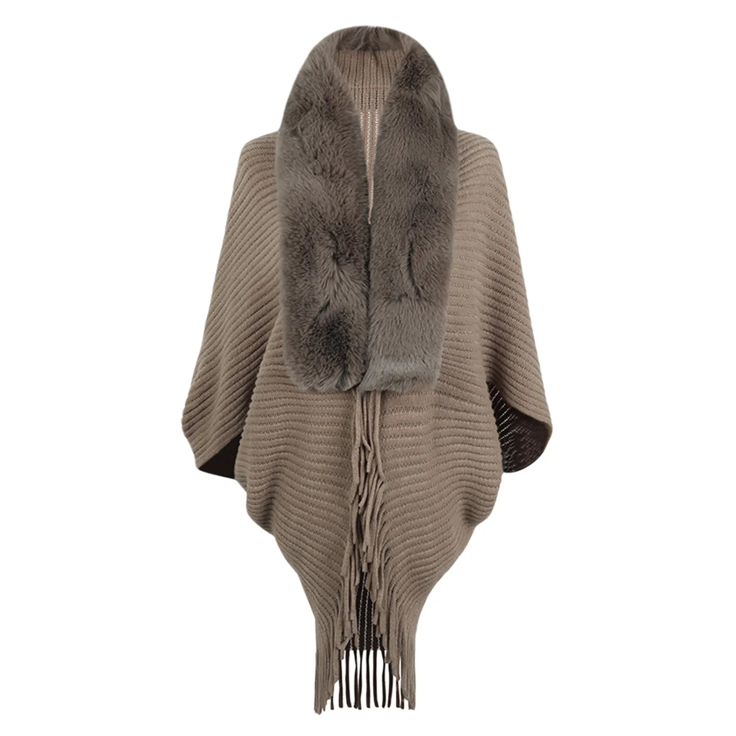 Women's Elegant Shawl V Neck Cardigan Knitted - integrityhomedecor