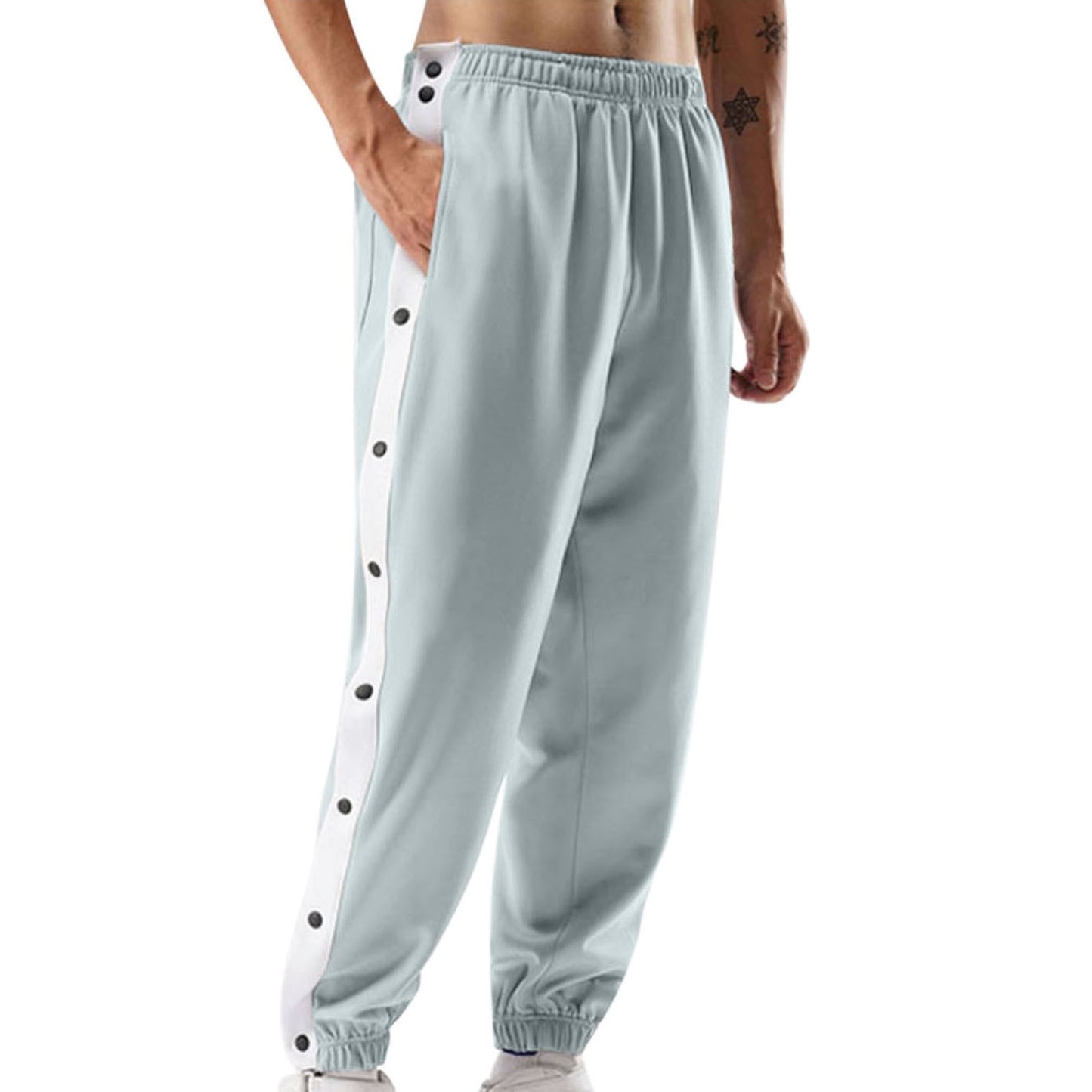 Men's Side-Opening Button-Down Sweatpants - integrityhomedecor