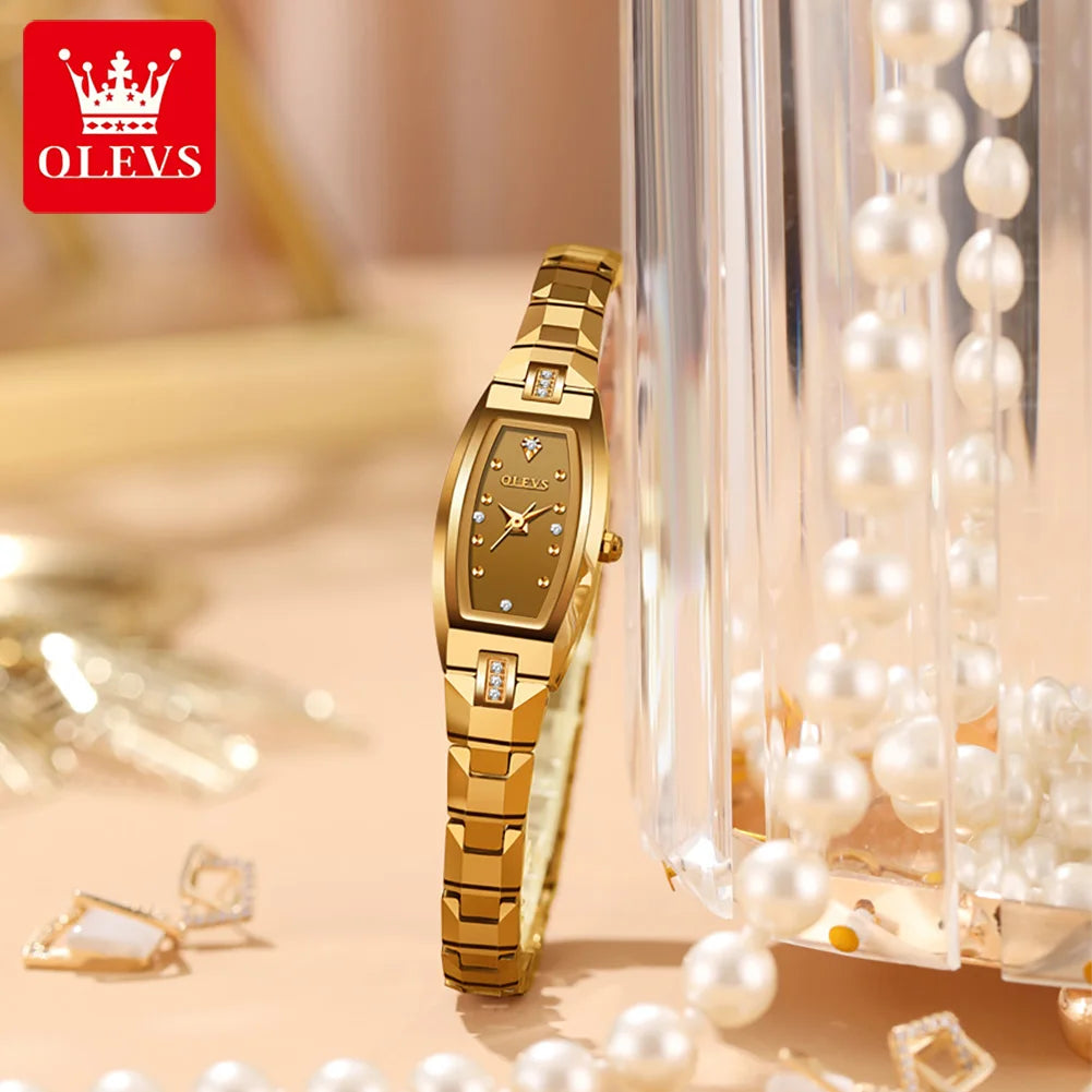 Quartz Watch For Women Wine Barrel Shape Dial