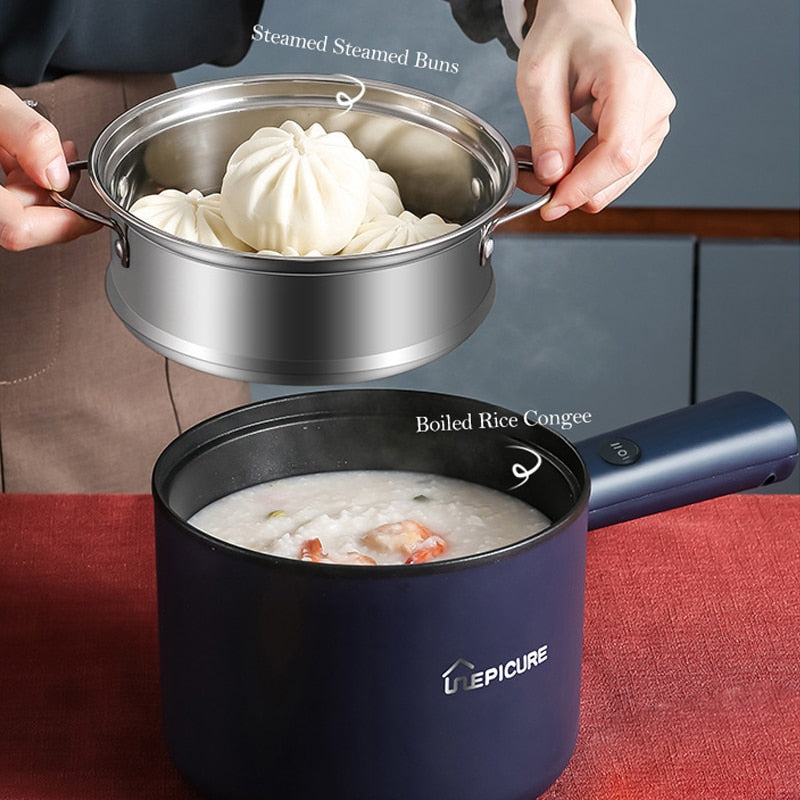 220V Mini Electric Cooker Multi-Function All-In-One Pot Double Layer Household Noodle Cooker Non-Stick Hot Pot Kitchen Tool - integrityhomedecor