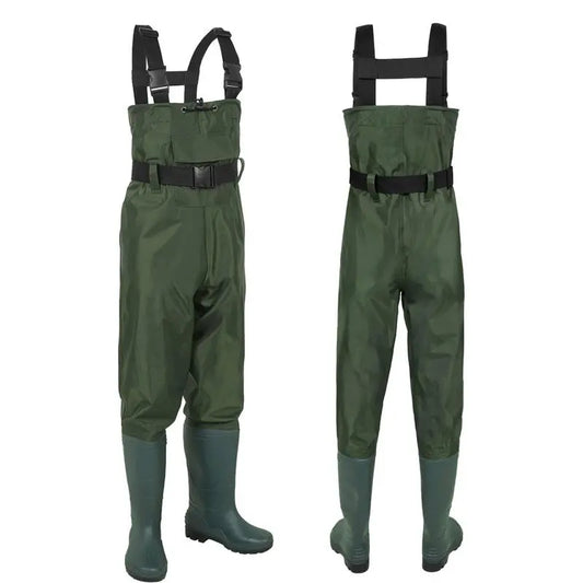 Nylon Breathable Waterproof Stocking Foot Fly Fishing Chest Waders Pant For Men And Women One-piece - integrityhomedecor