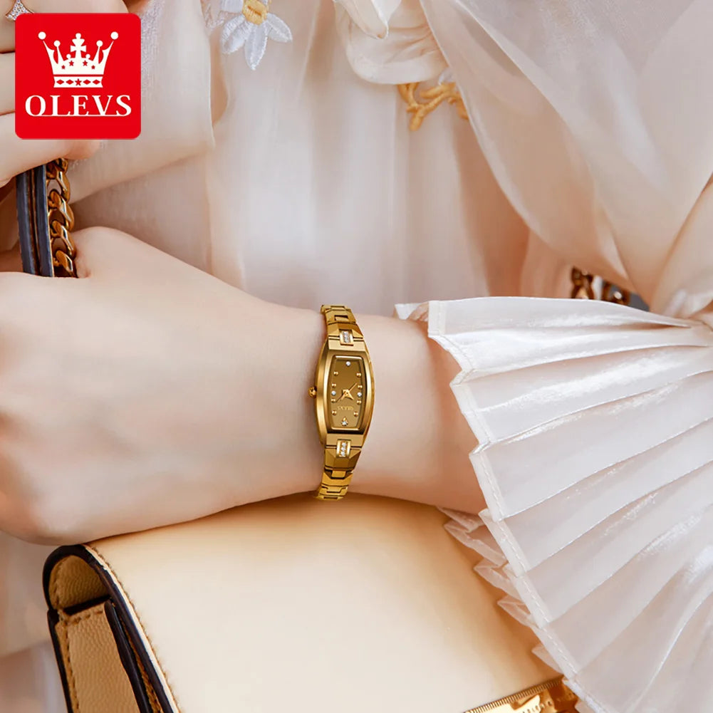 Quartz Watch For Women Wine Barrel Shape Dial