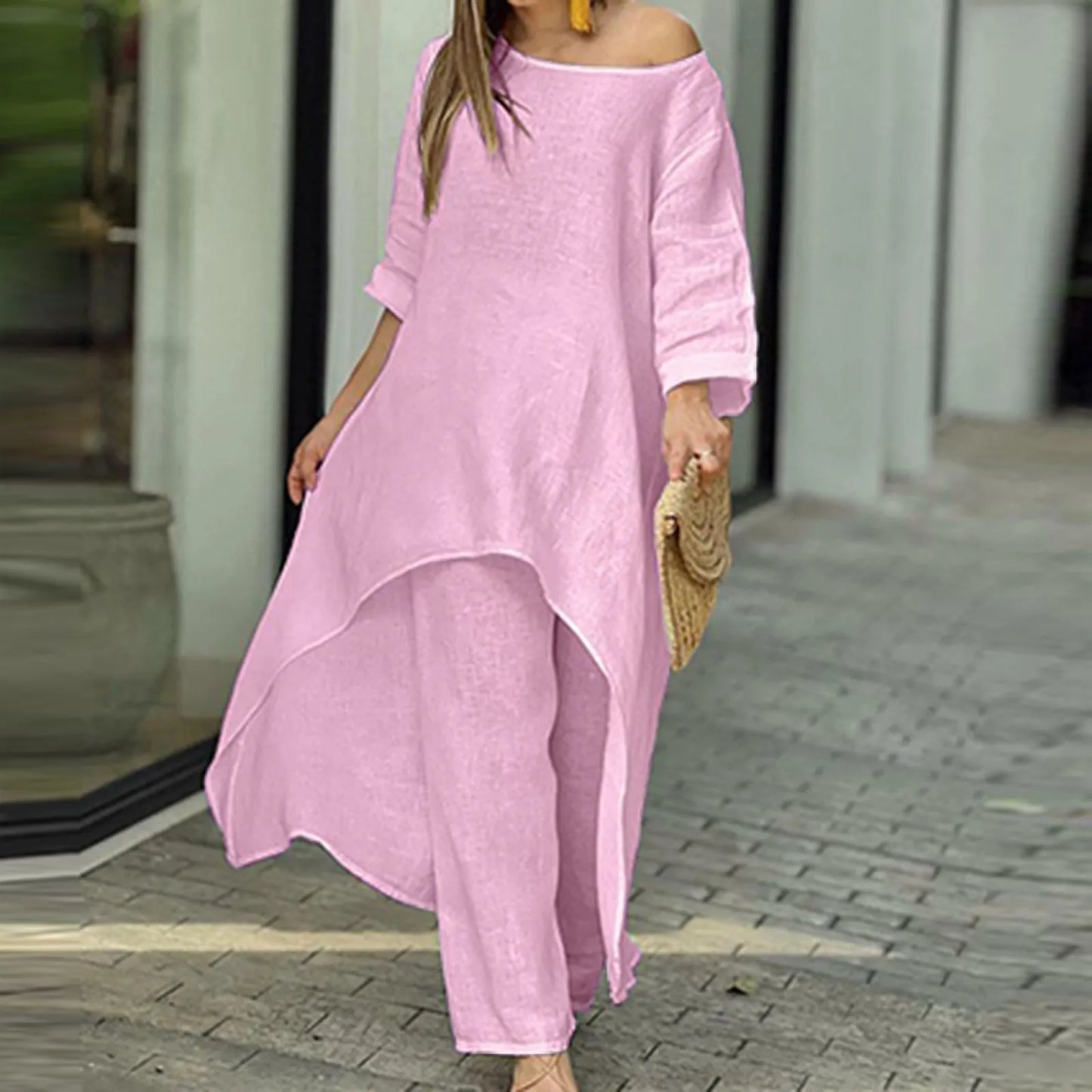 2 Piece Women Set Clothes Long Sleeve Top And Pants Suit - integrityhomedecor