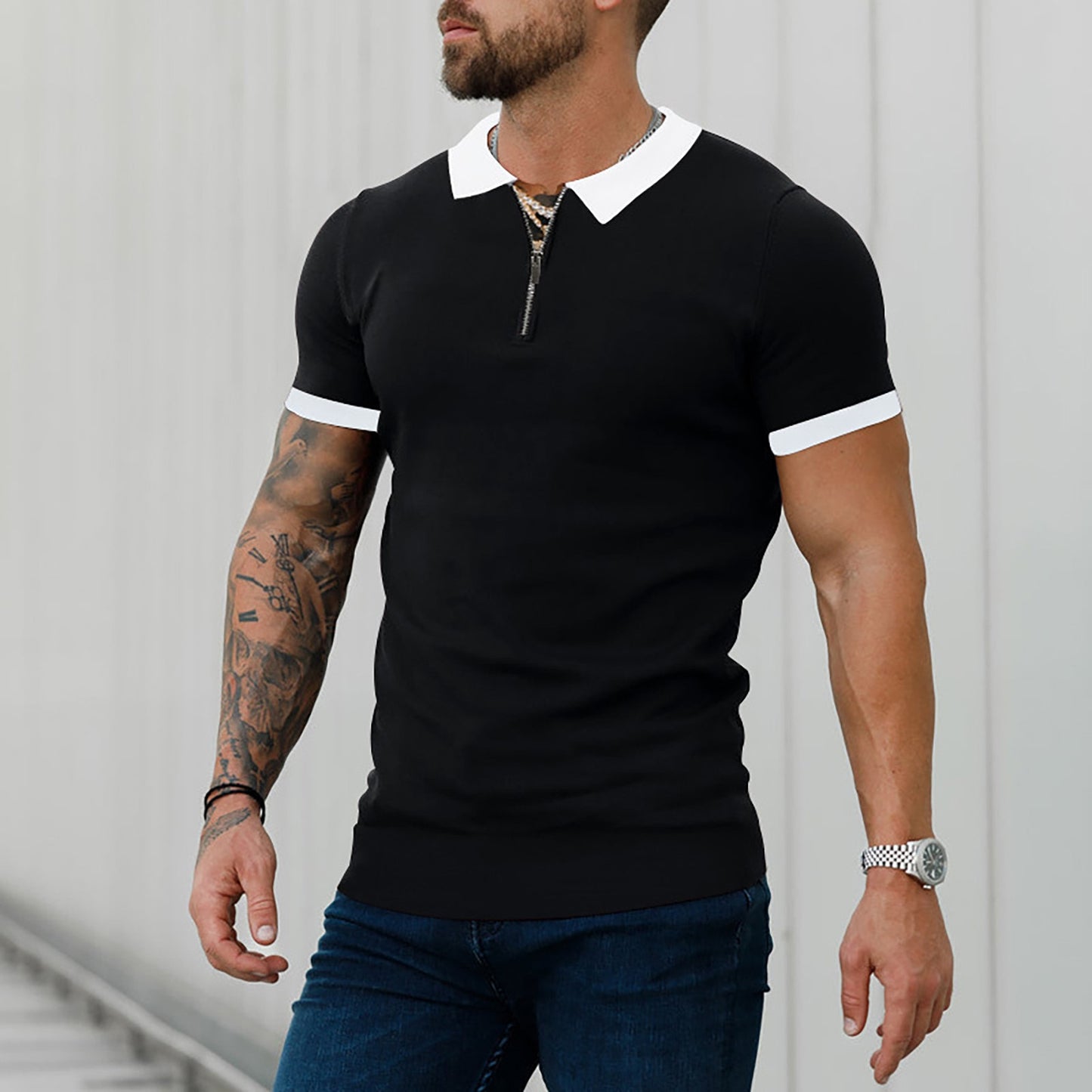 Men's polo Shirt Slim Fit Short Sleeve - integrityhomedecor