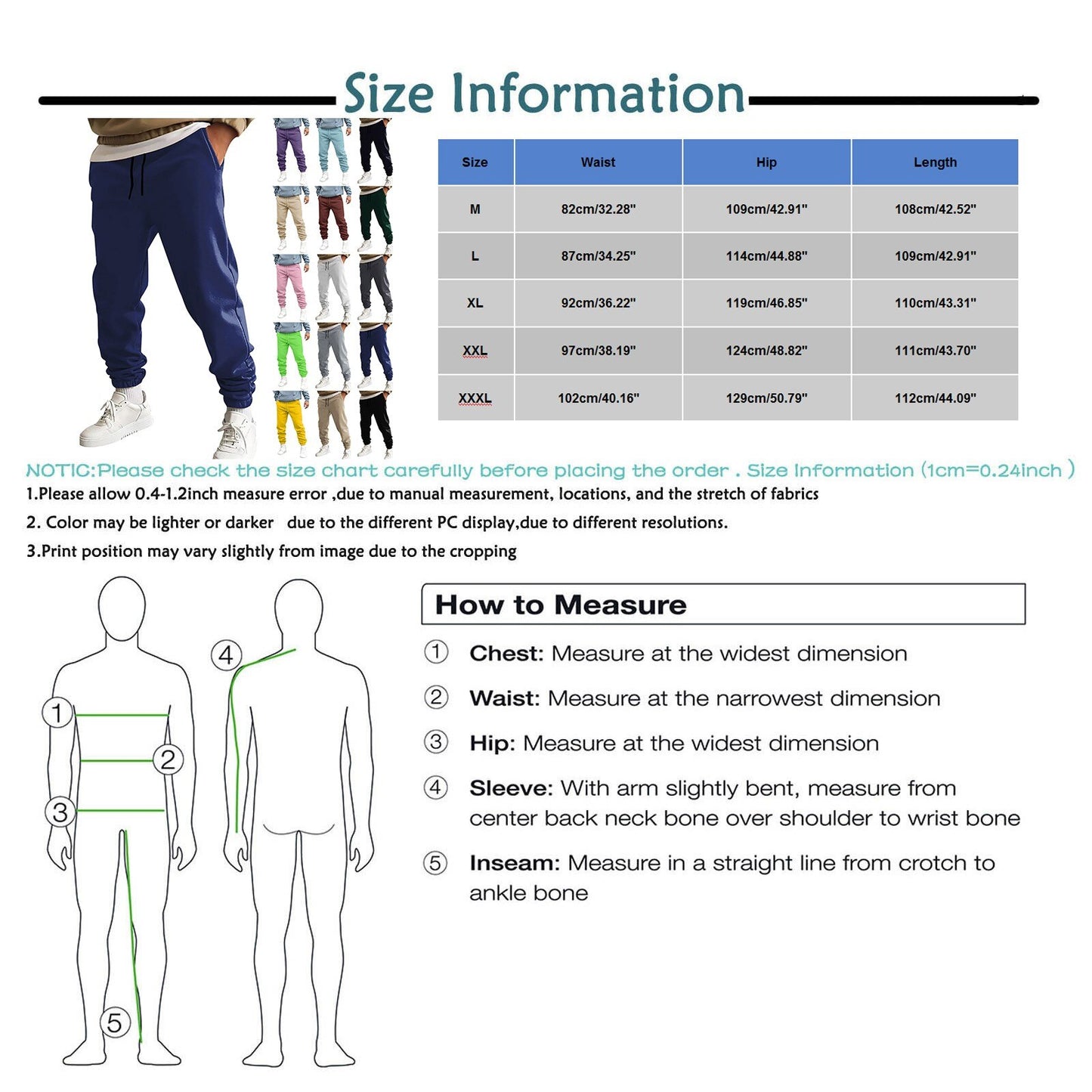 Men's Drawstring Lightweight Joggers Sweatpants - integrityhomedecor