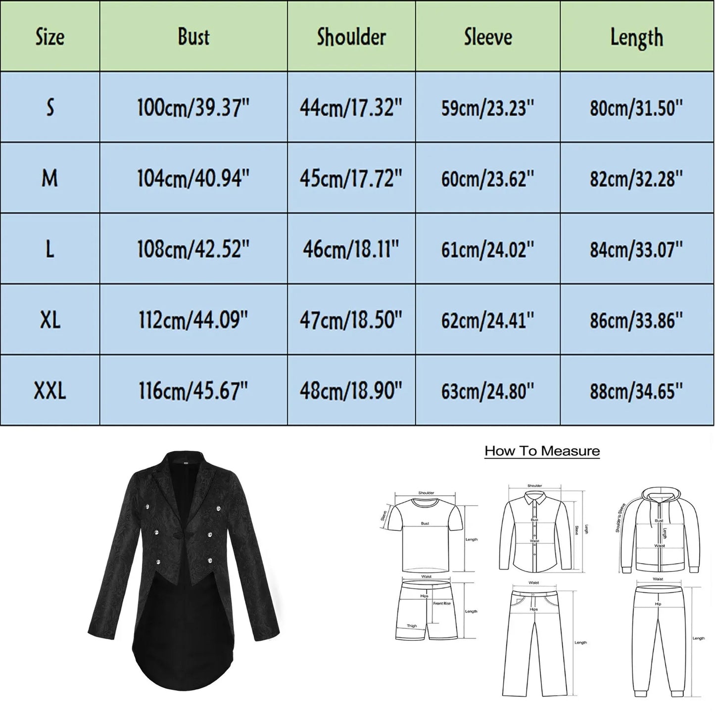 Jacket Coat For Men Tailcoat Long-Sleeve - integrityhomedecor
