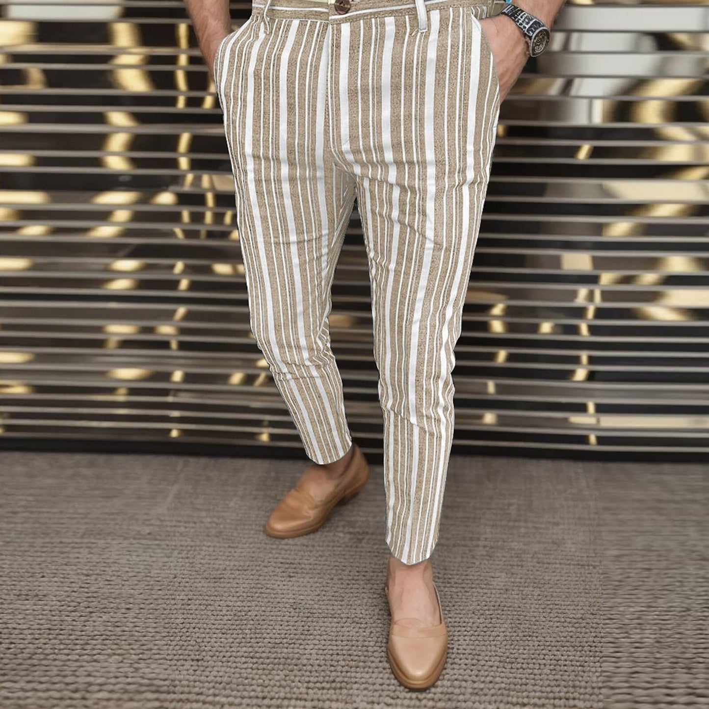 Men‘s Striped Vintage pants Loose Fit - integrityhomedecor