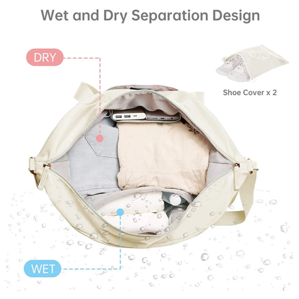 Women's Fitness Bag with Shoe Compartment
