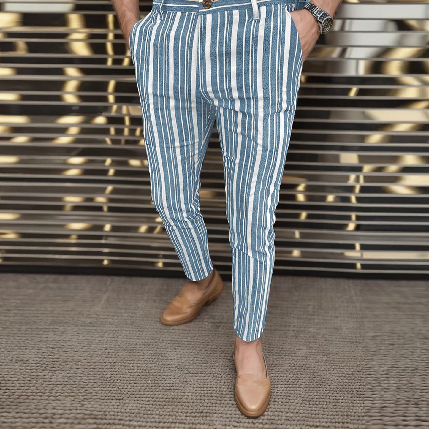 Men‘s Striped Vintage pants Loose Fit - integrityhomedecor
