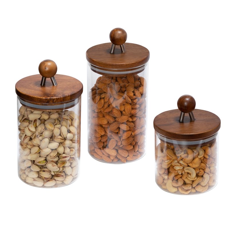 Acacia Canisters -Set of 3 - integrityhomedecor