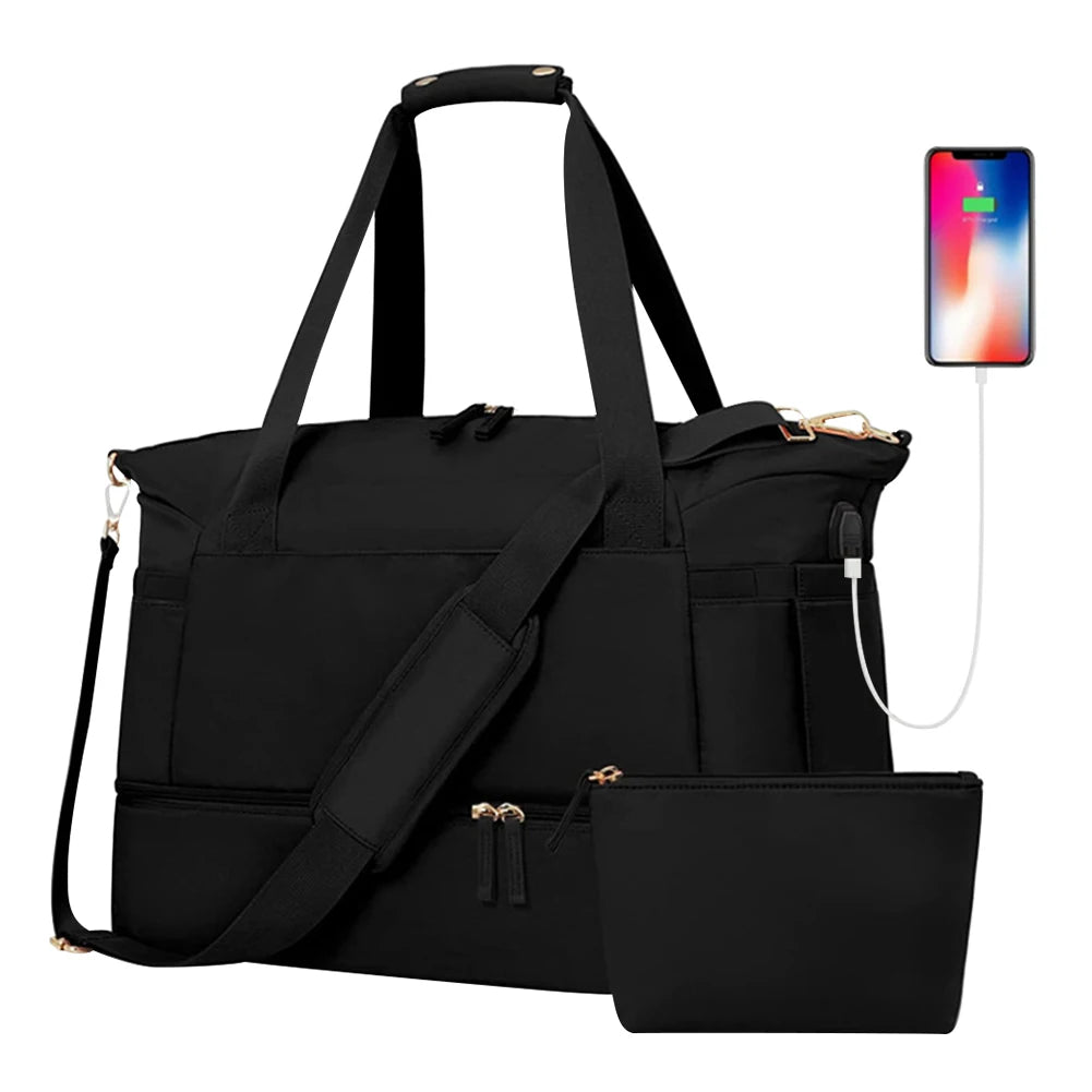Women's Fitness Bag with Shoe Compartment