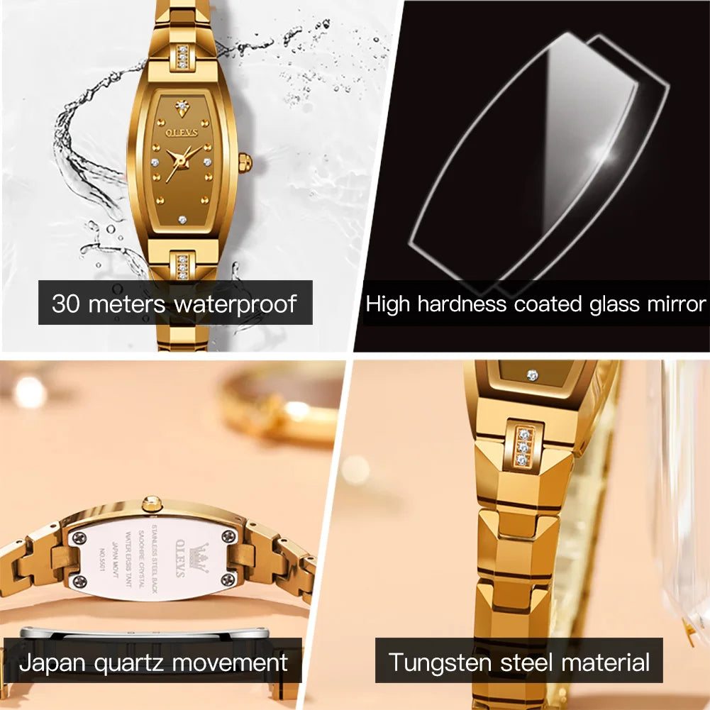 Quartz Watch For Women Wine Barrel Shape Dial
