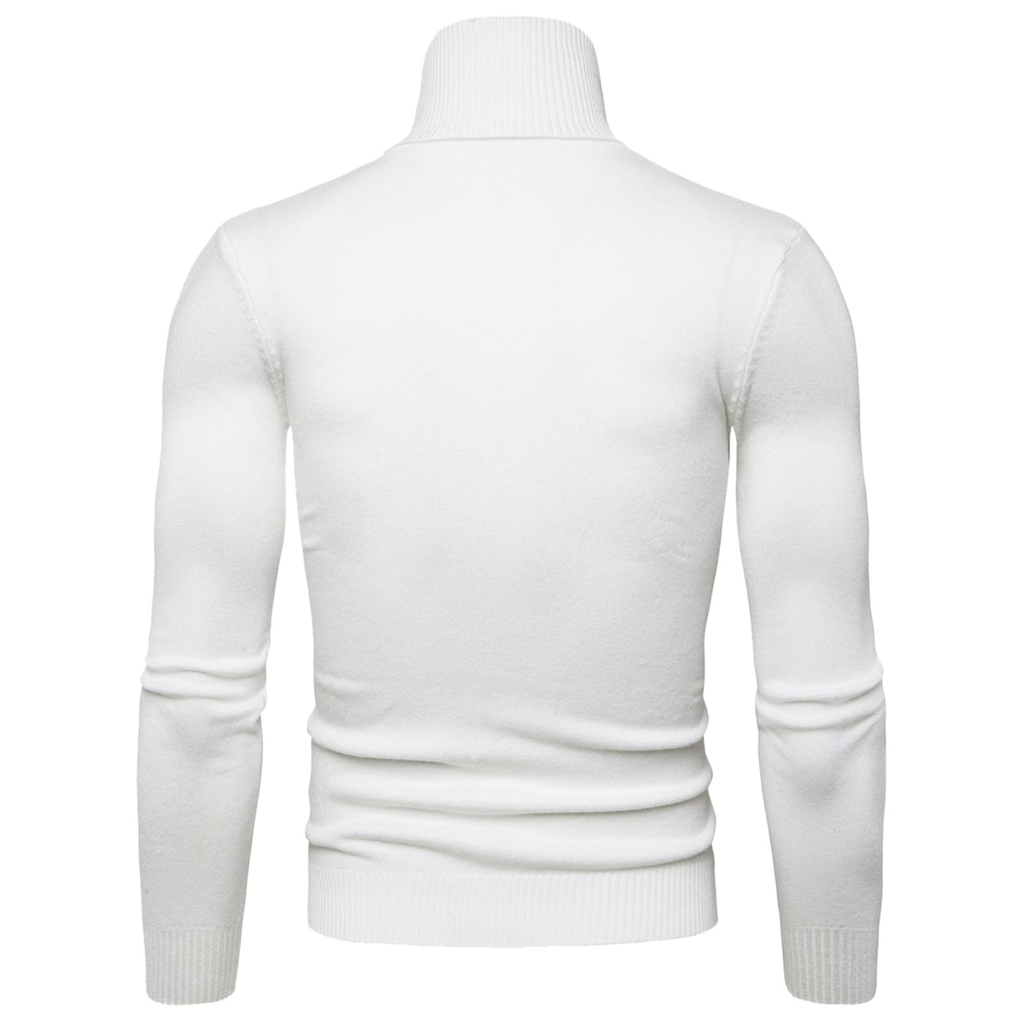 Men's Casual Slim Fit Basic Turtleneck Knitted Sweater High Collar Pullover Male Double Collar Autumn Male Tops - integrityhomedecor