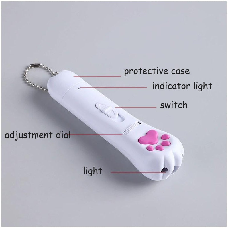 6 in 1 USB Pet LED 1 mw Laser Cat Laser Transform pattern Rechargeable Toy Interactive Bright Animation Pointer Light Pen Toys - integrityhomedecor