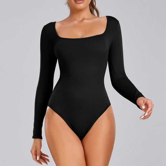 Sexy Long Sleeve Bodysuit Seamless Jumpsuit Breathable