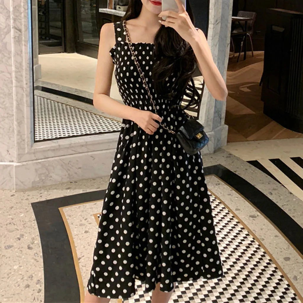 Women's Polka Dot Pullover Dress - integrityhomedecor