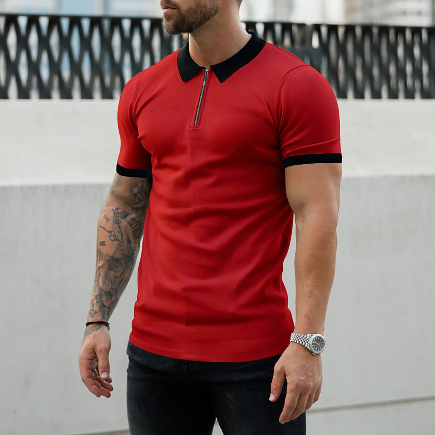 Men's polo Shirt Slim Fit Short Sleeve - integrityhomedecor