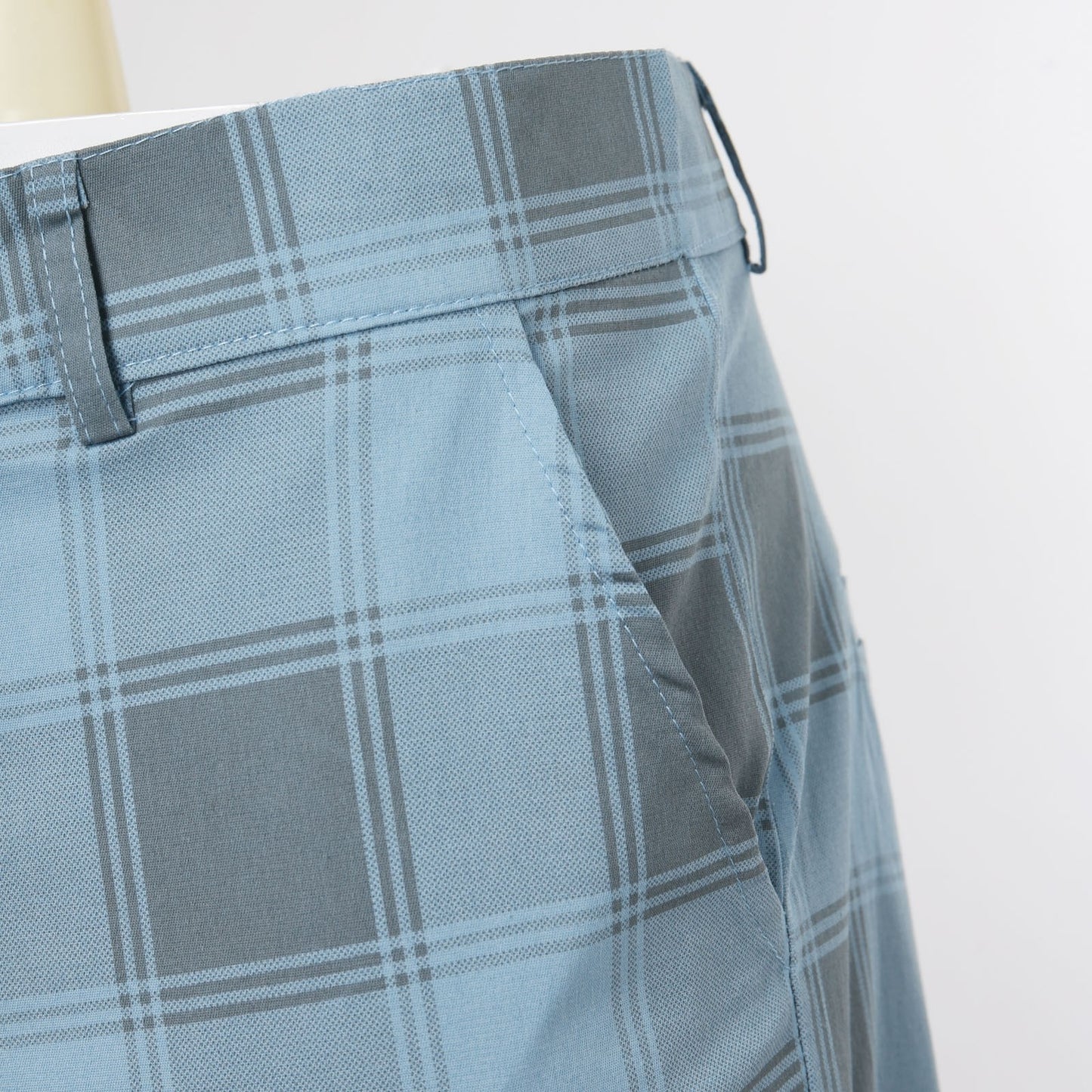 Men Clothing Leisure Pants New Fashion Blue Plaid Casual Trousers Pencil Pants For Men - integrityhomedecor