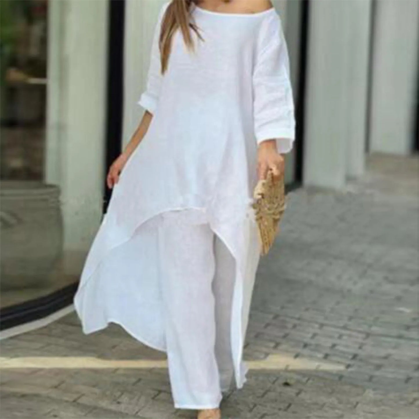 2 Piece Women Set Clothes Long Sleeve Top And Pants Suit - integrityhomedecor
