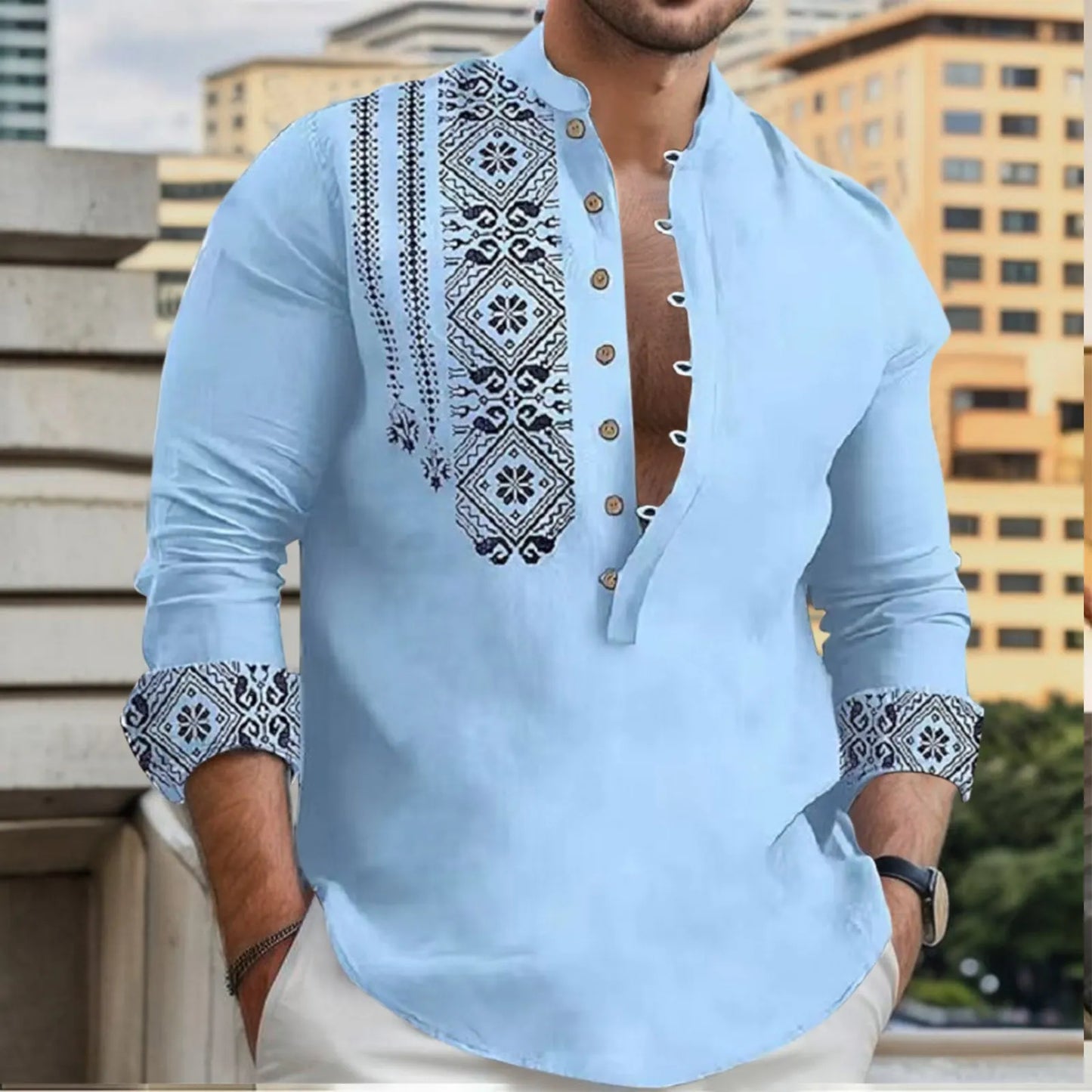 Men's Long-Sleeve Loose Fit Clothing - integrityhomedecor
