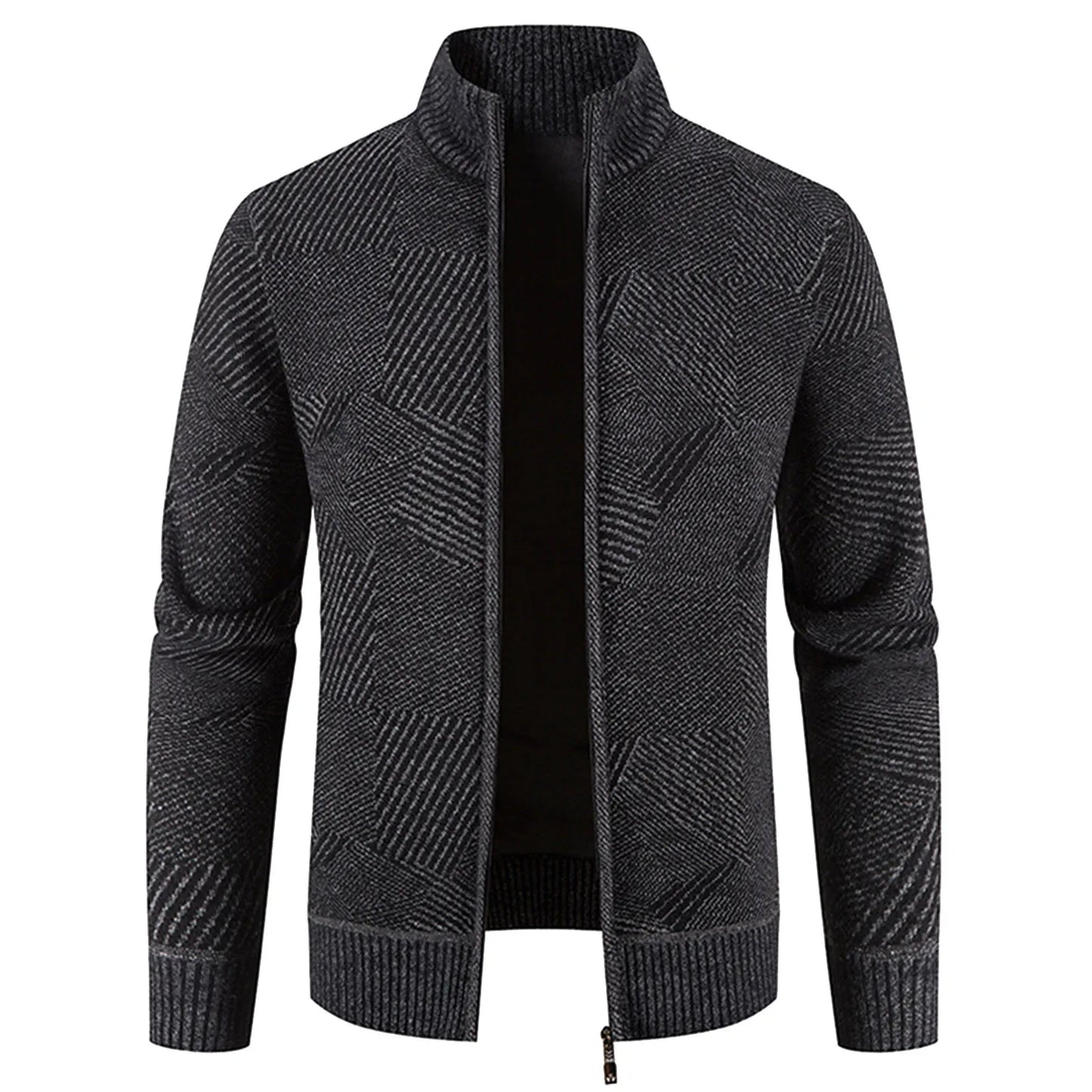 Men's Knitted Long Sleeve Cardigan Fleece - integrityhomedecor