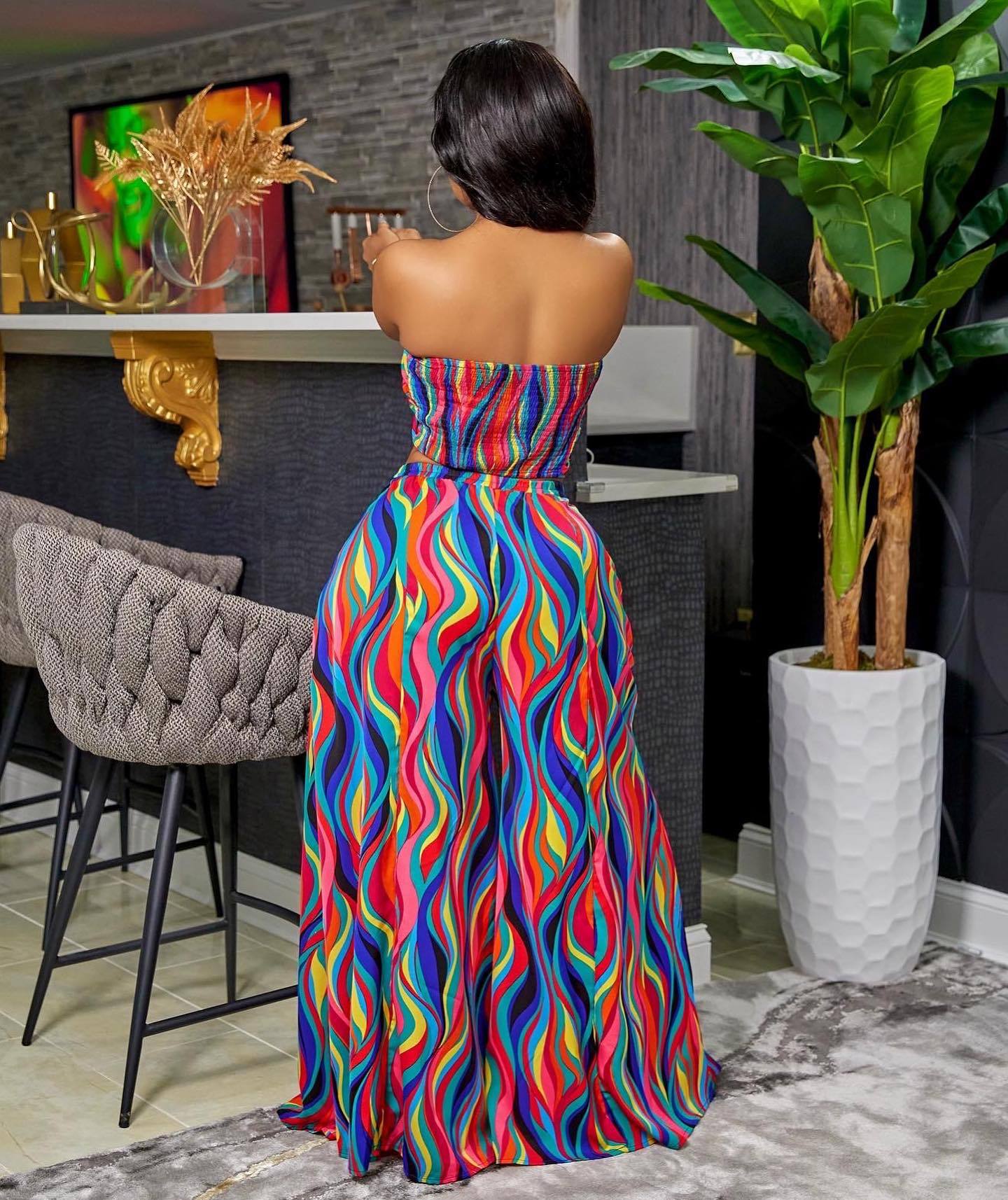 Strapless Long Pants Set 2 Piece - integrityhomedecor
