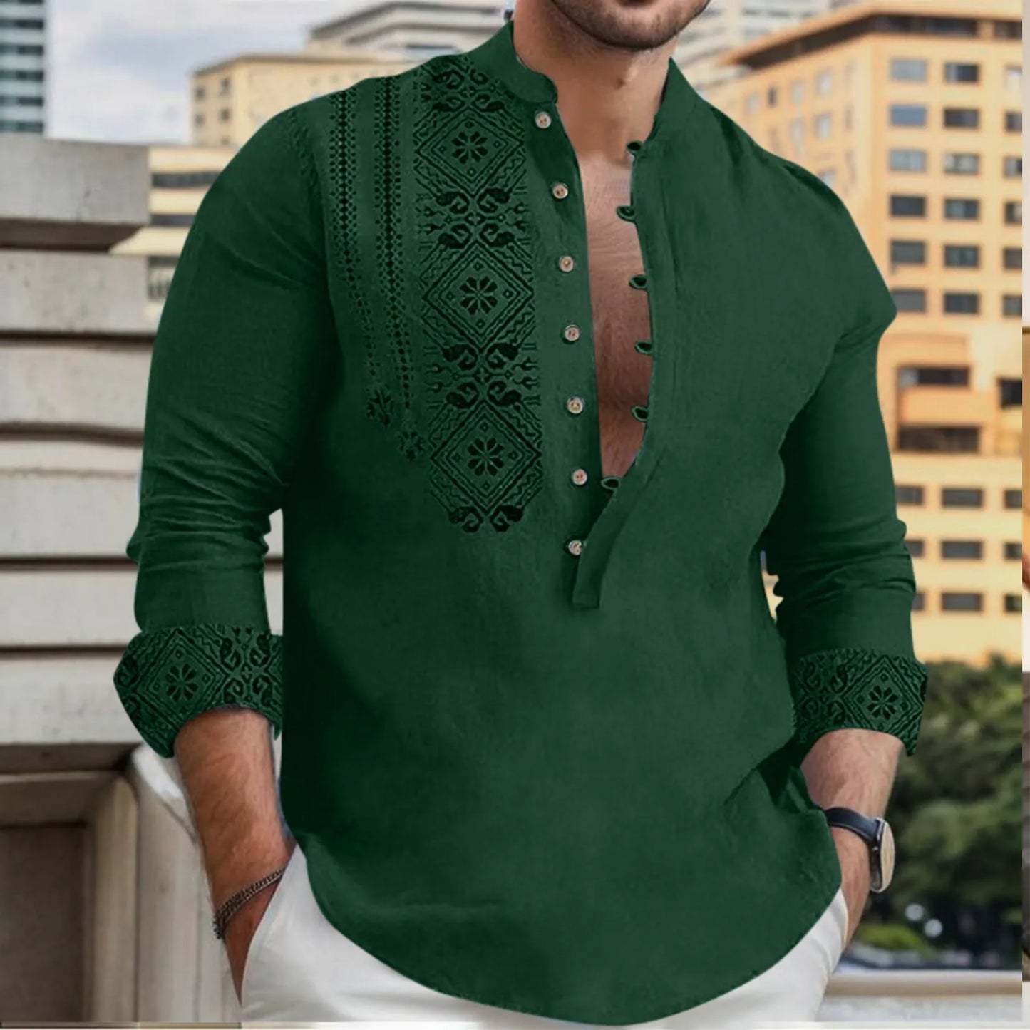 Men's Long-Sleeve Loose Fit Clothing - integrityhomedecor