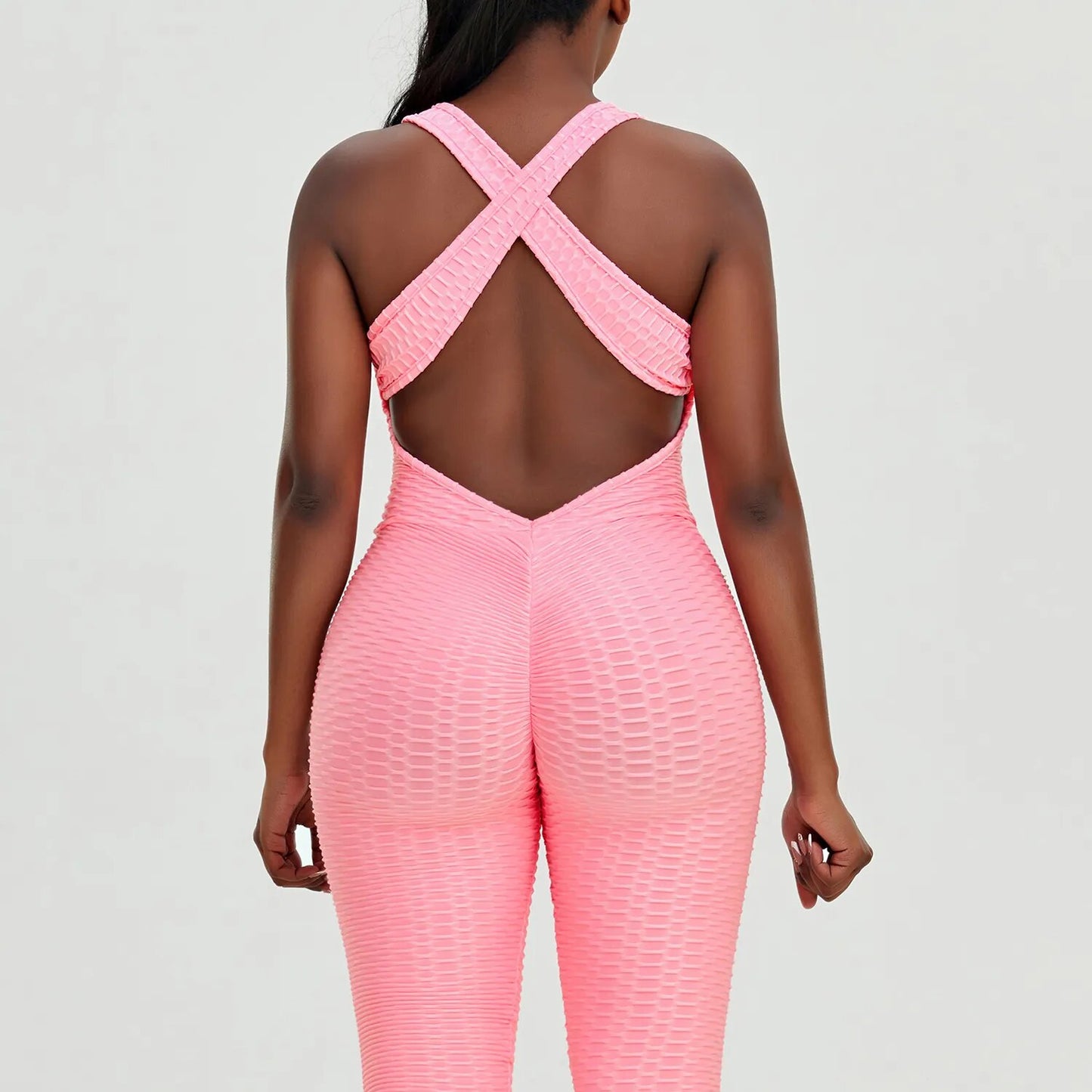 Racerback Sexy Anti-cellulite One Piece Workout Clothes for Women