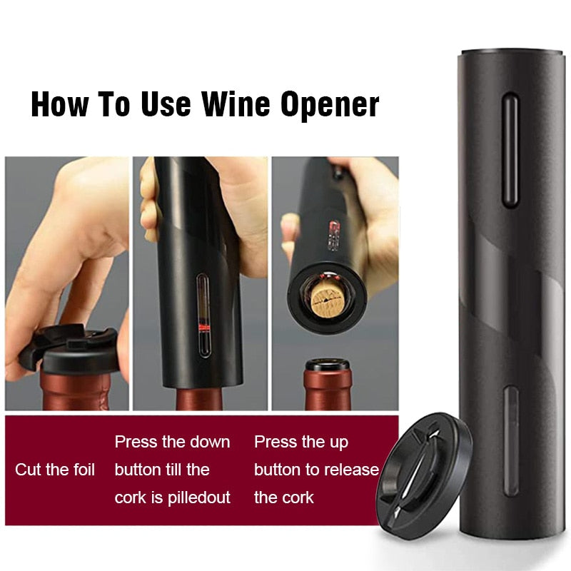 Electric Bottle Opener for Red Wine Foil Cutter Automatic Red Wine Openers Jar Opener Kitchen Accessories Gadgets Bottle Opener - integrityhomedecor