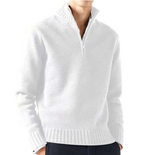 Turtleneck Sweater Zip Up Men's Knitted Thick Pullover Cashmere - integrityhomedecor
