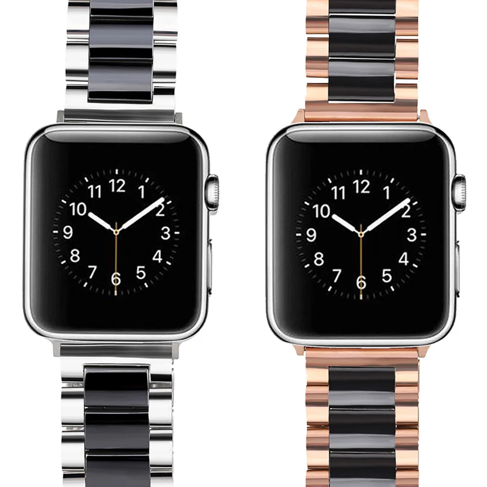 Strap Band for Apple Watch Steel Ceramic Luxury Women Bracelet