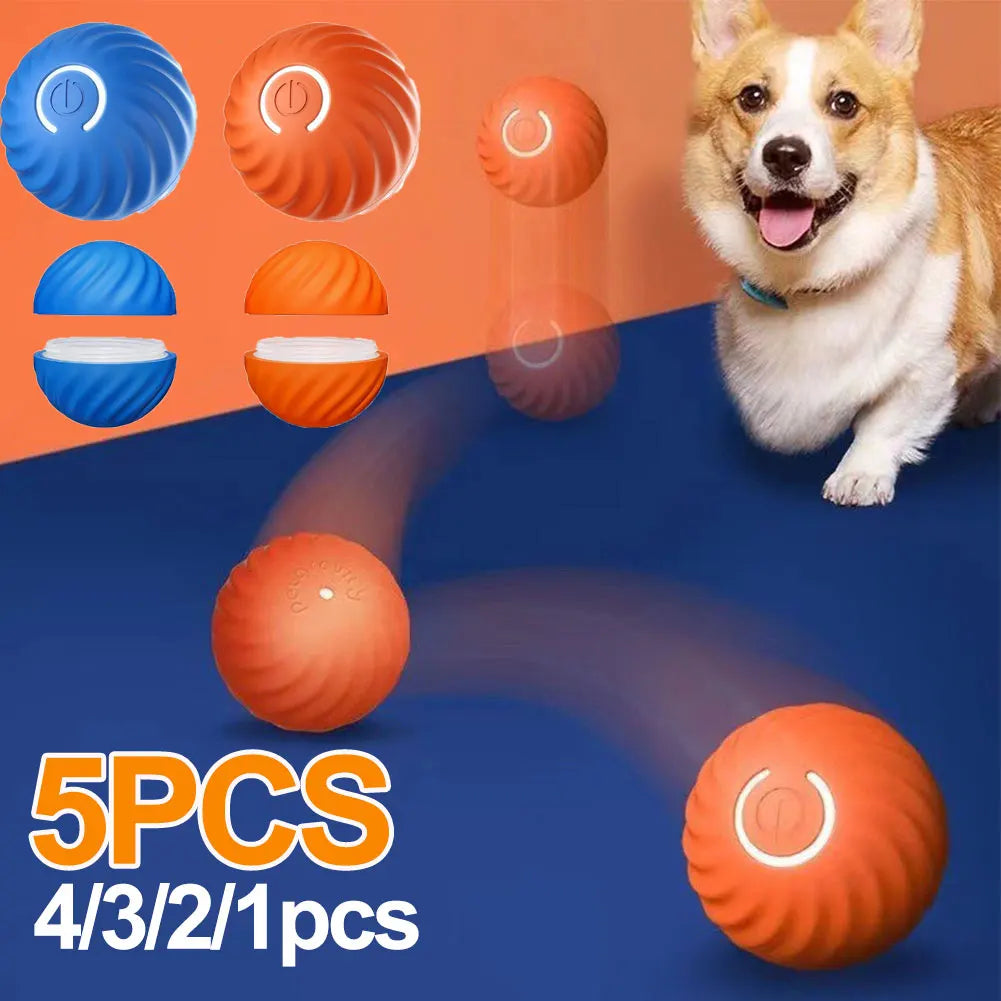 1-5pcs Smart Automatic Bouncing Interactive Rolling Ball
