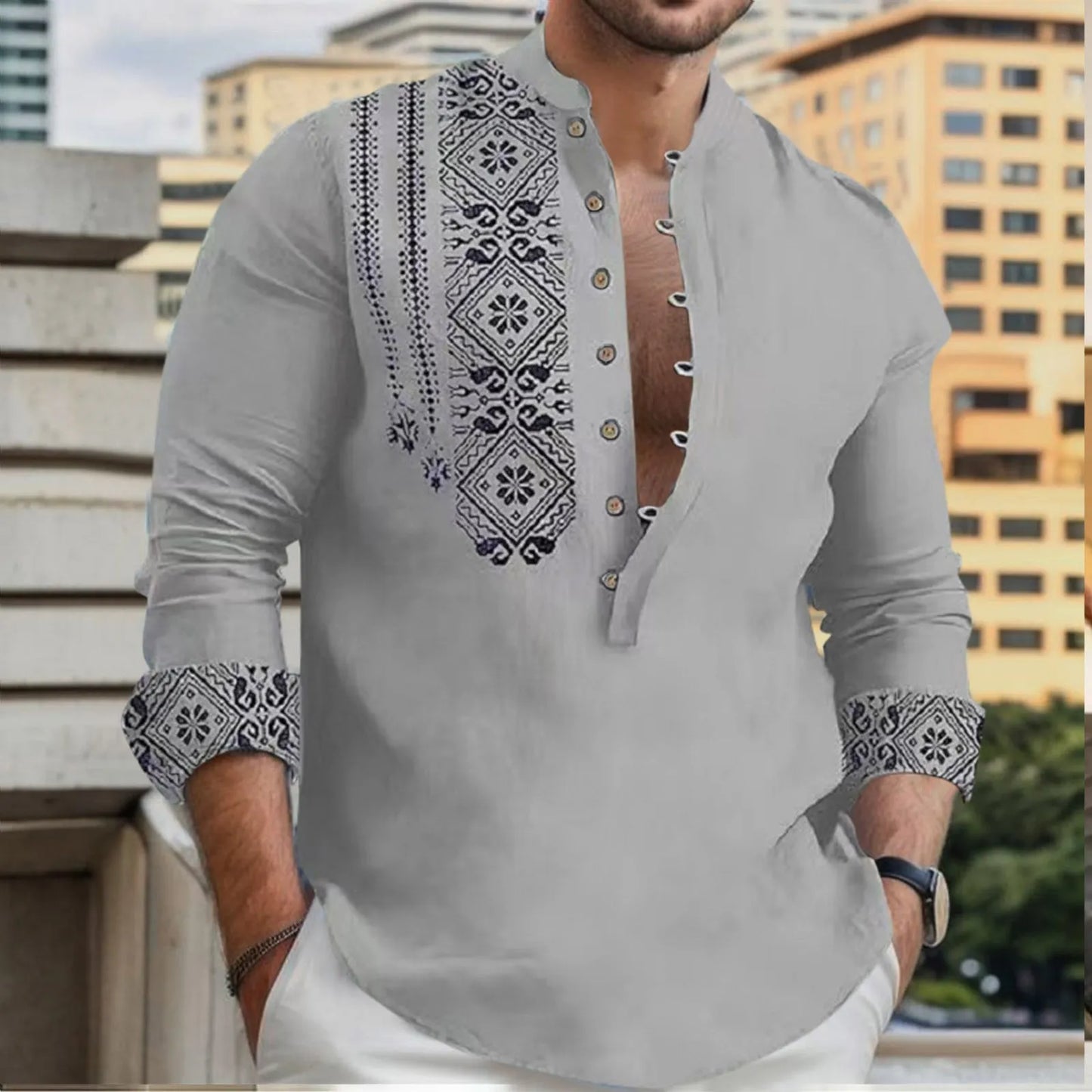 Men's Long-Sleeve Loose Fit Clothing - integrityhomedecor