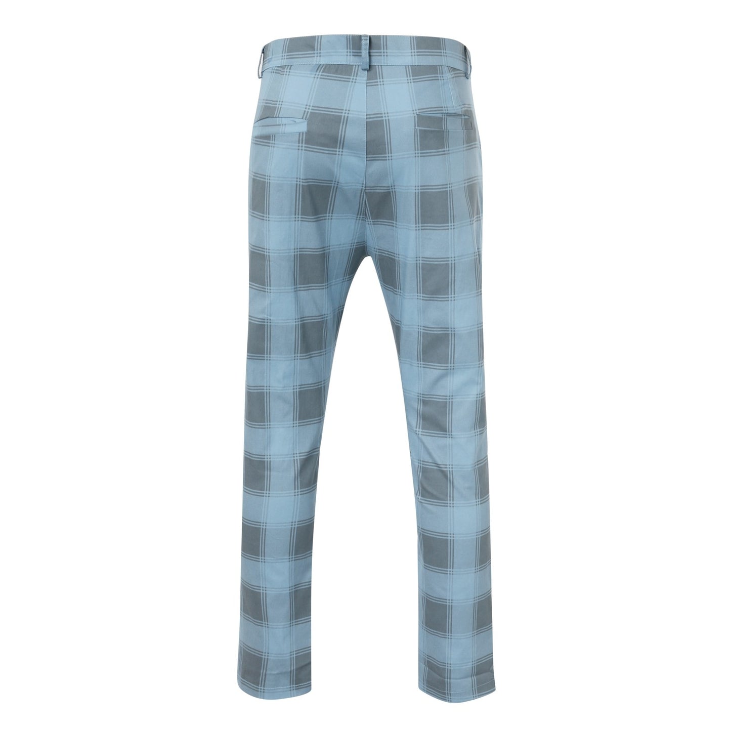 Men Clothing Leisure Pants New Fashion Blue Plaid Casual Trousers Pencil Pants For Men - integrityhomedecor