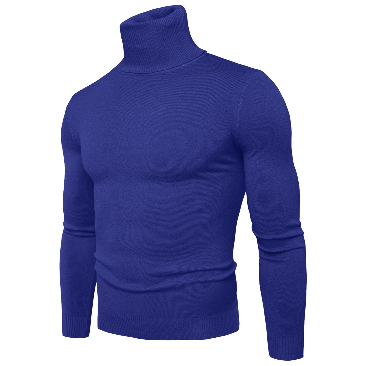 Men's Casual Slim Fit Basic Turtleneck Knitted Sweater High Collar Pullover Male Double Collar Autumn Male Tops - integrityhomedecor