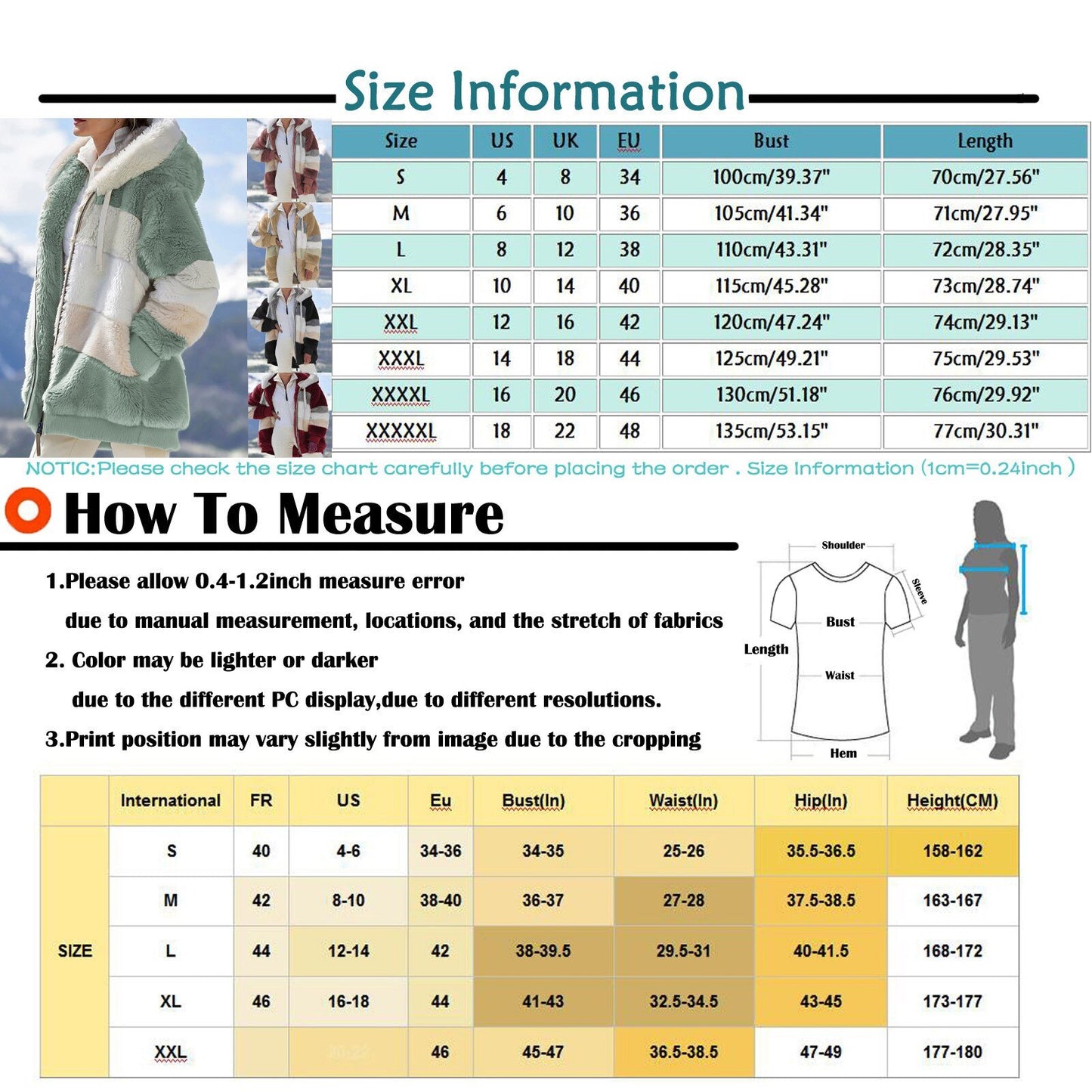 Women's Plush Jacket Long Sleeve Zipper Pocket Hooded Coat Thick High Quality - integrityhomedecor