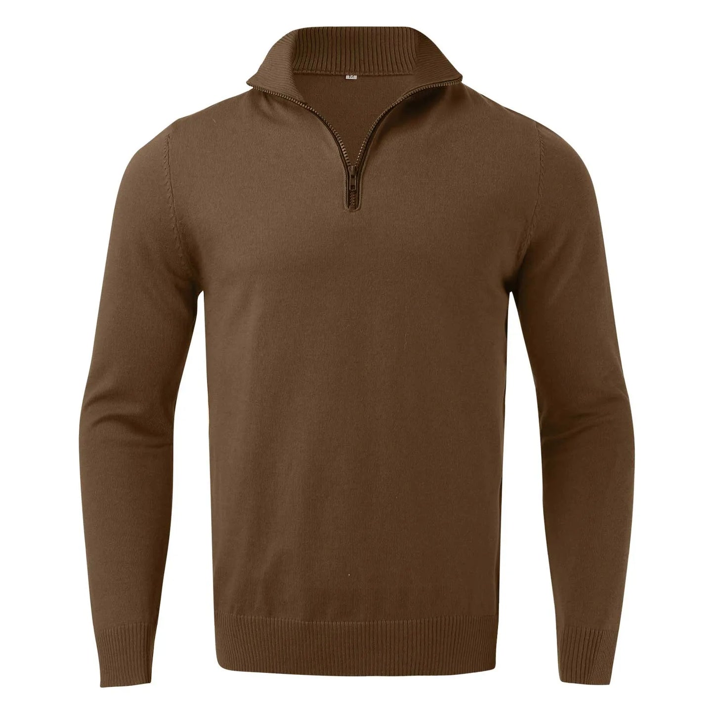 Turtleneck Sweater Zip Up Men's Knitted Thick Pullover Cashmere - integrityhomedecor