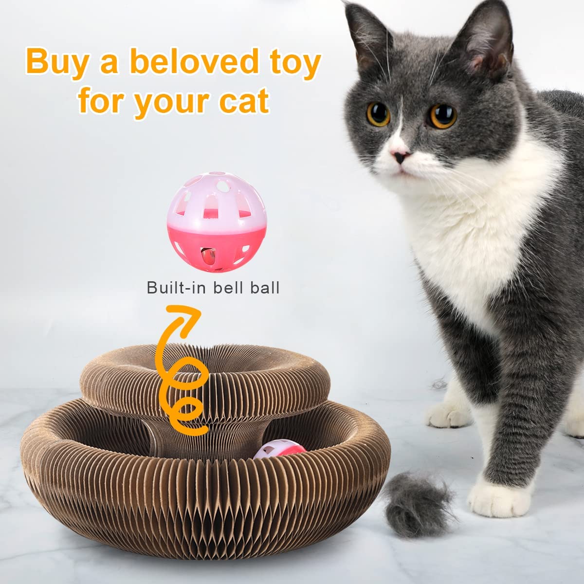 Magic Organ Cat Toy Cats Scratcher Scratch Board Round Corrugated Scratching Post Toys for Cats Grinding Claw Cat Accessories - integrityhomedecor