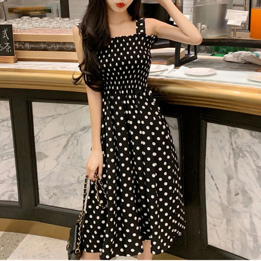 Women's Polka Dot Pullover Dress - integrityhomedecor