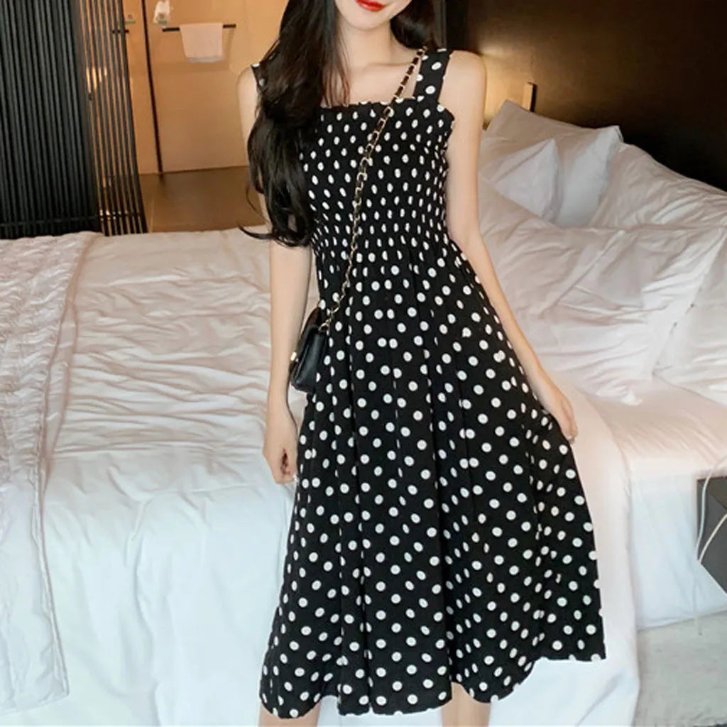 Women's Polka Dot Pullover Dress - integrityhomedecor