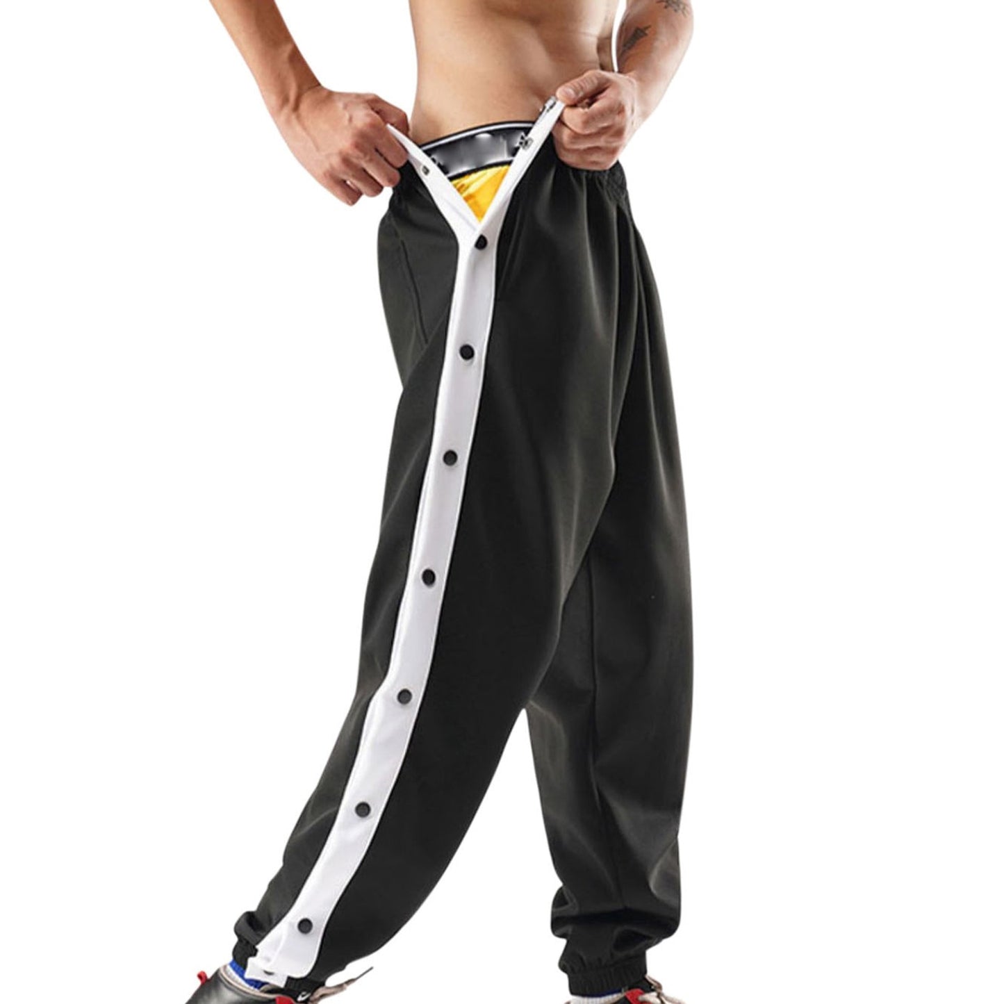 Men's Side-Opening Button-Down Sweatpants - integrityhomedecor