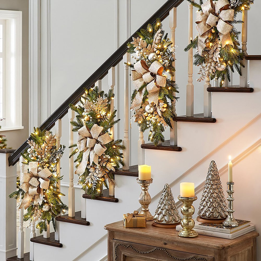 Christmas Cordless Prelit Stairway Trim - integrityhomedecor