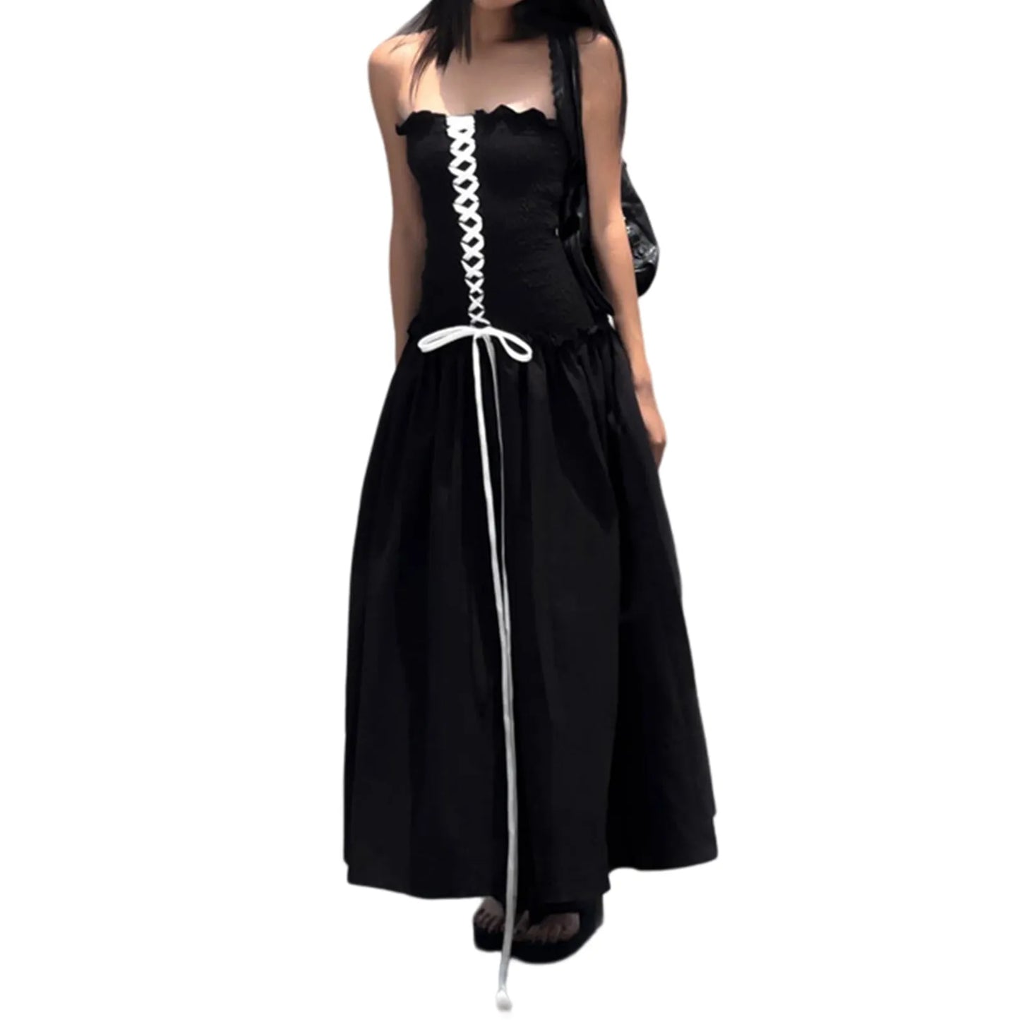 Women's Tube Top Maxi Dress Sleeveless Backless Strapless Off Shoulder - integrityhomedecor