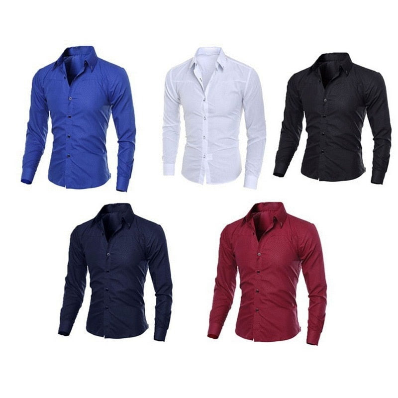 Men Dress Shirt Non Iron Long Sleeve - integrityhomedecor
