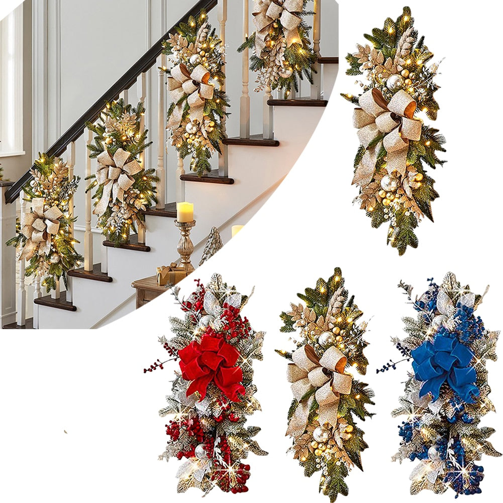 Christmas Cordless Prelit Stairway Trim - integrityhomedecor