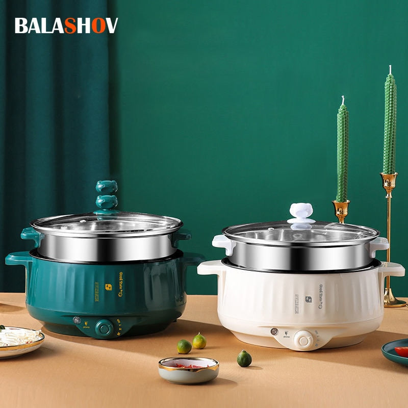 1.7L Electric MultiCookers Single/Double Layer 1-2 People Household Non-stick Pan Hotpot Noodles Rice Cooker Cooking Appliances - integrityhomedecor