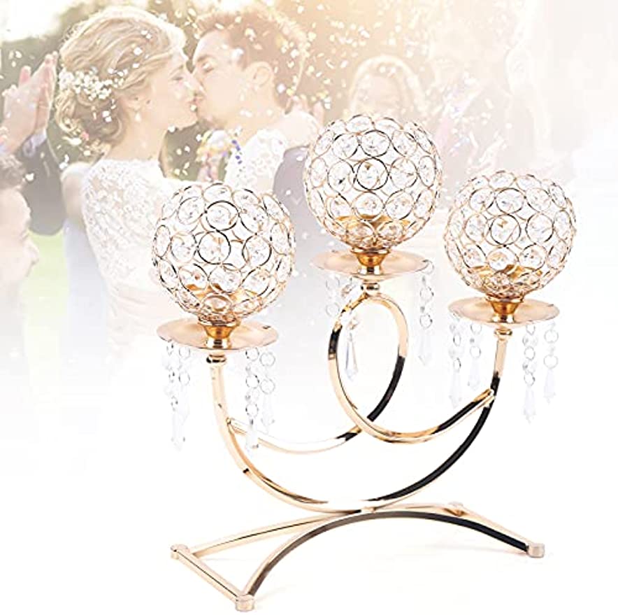 Crystal Gold Candle Holders - integrityhomedecor