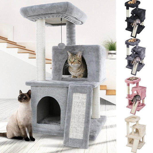 36" Cat Tree with Condo and Scratching Post Tower,  cat furniture - integrityhomedecor