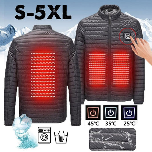 Men Heated Jacket USB Winter Outdoor Electric Heating Jackets Warm Sprots Thermal Coat Clothing Heatable Cotton jacket - integrityhomedecor