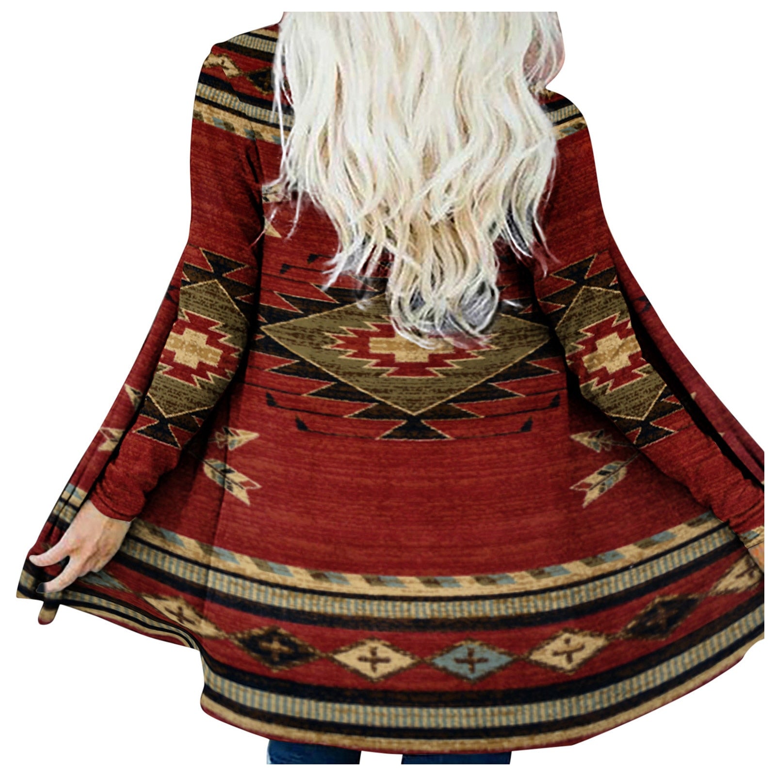 Women‘s Cardigan Aztec Print - integrityhomedecor